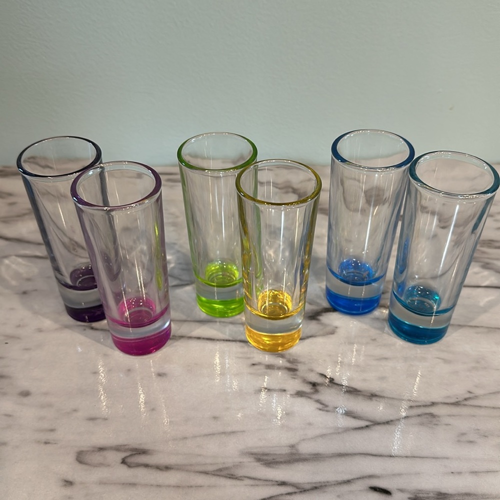 NEW Libbey set of 6 shooters